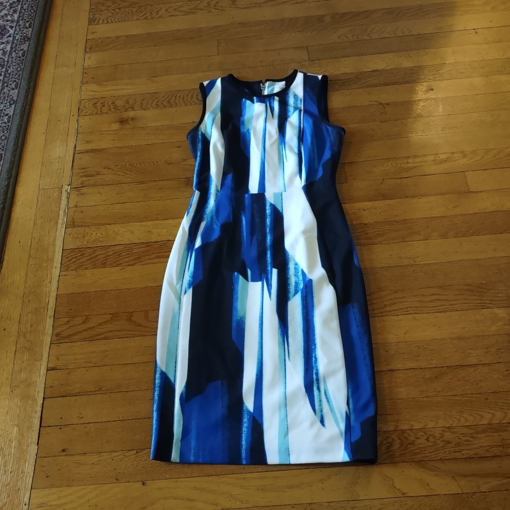 calvin klein abstract patterned formal dress size… - image 1